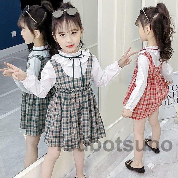 子供服 ワンピース キッズ 長袖 子供ドレス dress 女の子 春秋 シャツ