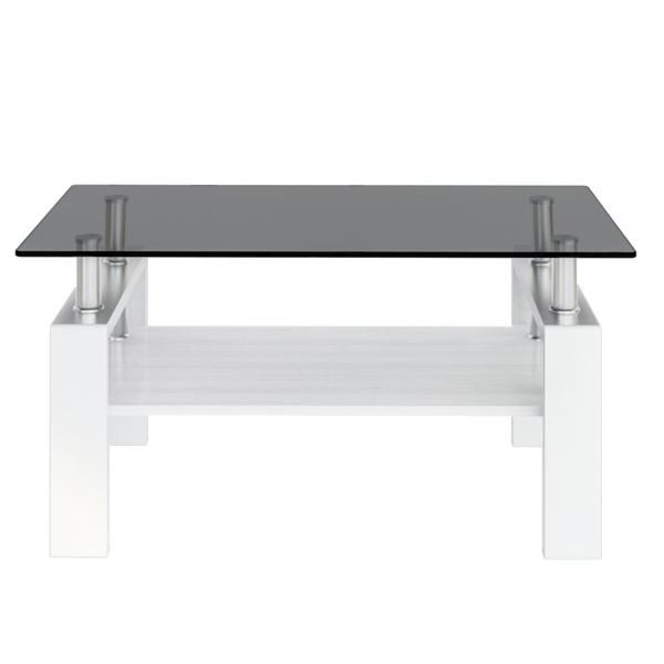 ガラステーブル センターテーブル ガラス リビングテーブル 100kg 棚付き 強化ガラス天板 MDF収納棚 アイアン おしゃれ 爆買 モダン リビング ガラステーブル MARWIL-DEMENAGEMENTS_CH