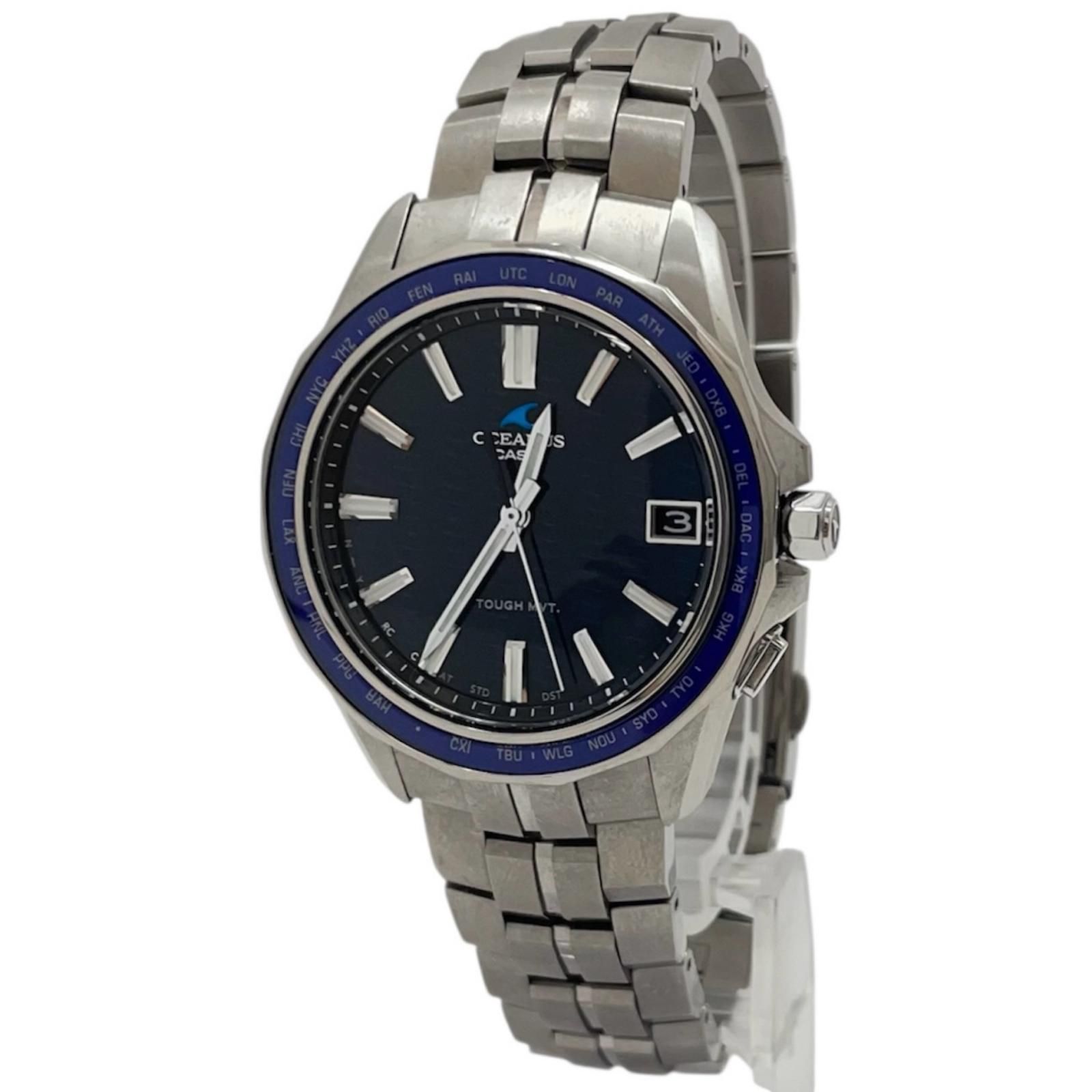 CASIO カシオ OCEANUS Manta 腕時計 ブラック×シルバー 尾張小牧店