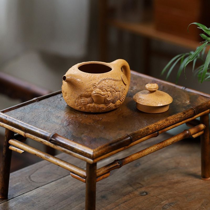 かぼちゃの壷 陳鳴遠  清代 紫泥急須  梅之図 紫砂壷 茶壷 古玩  煎茶道具 茶壷 急須 紫砂壺 ティーポット 常滑焼 紫砂茶器 唐物紫泥急須 紫砂壺