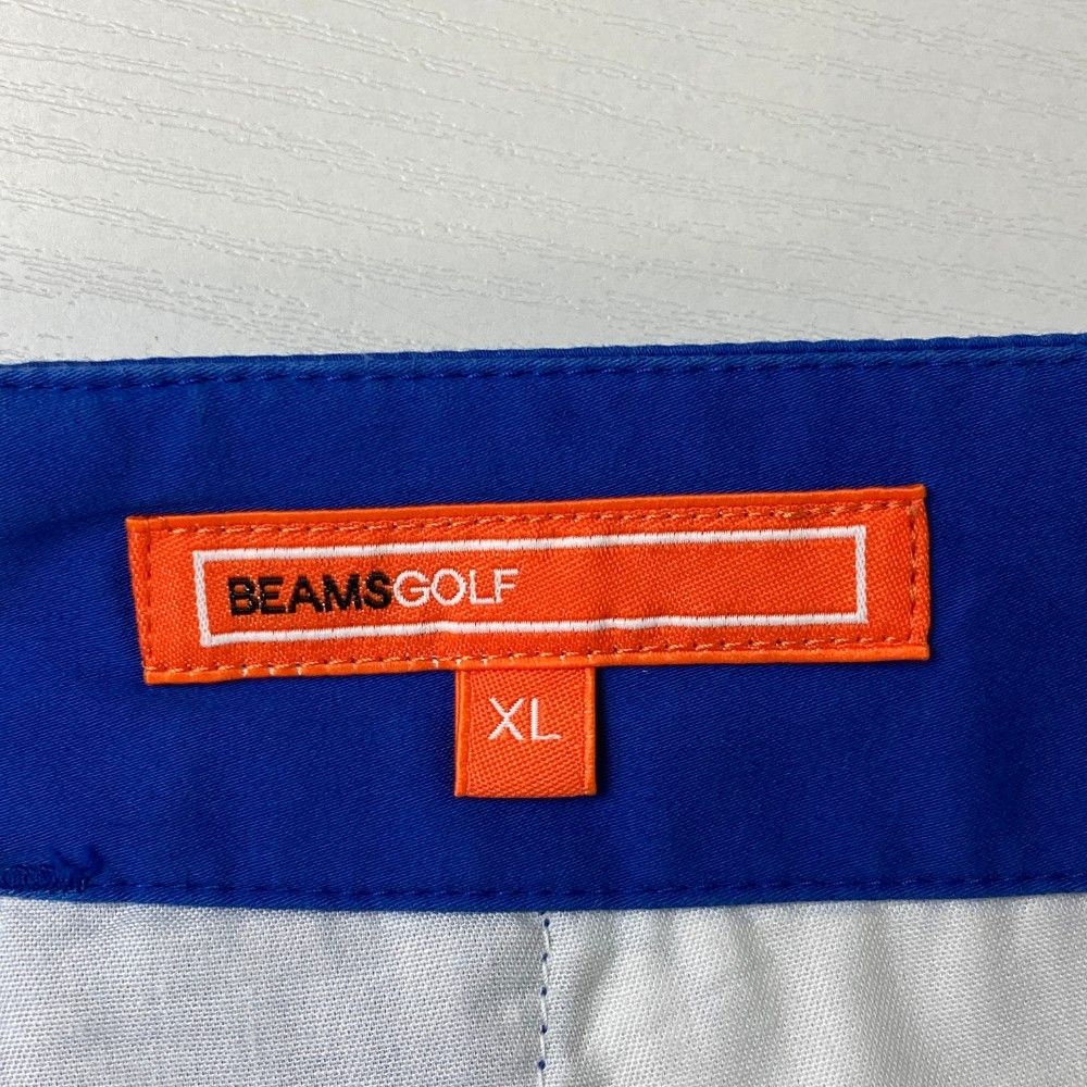 サイズ：XL BEAMS GOLF ビームスゴルフ  ストレッチハーフパンツ  ブルー系 [240101400612] ゴルフウェア メンズ ストスト サイズ：XL BEAMS GOLF ビームスゴルフ ストレッチハーフパンツ