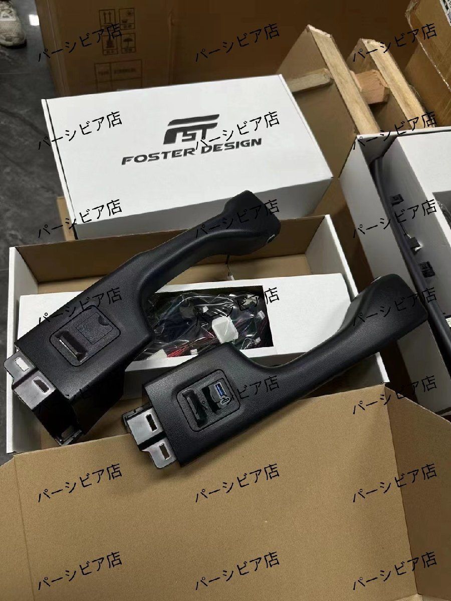 アルファード ヴェルファイア 30系 新型USB 中ドアスイッチ連動 黒 2個セット 車内充電口 内装パーツ