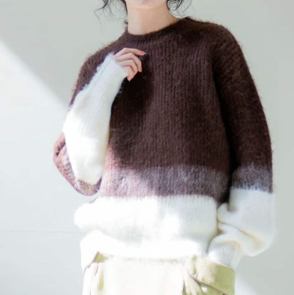 Lallia Mu(ラリアムー) グラデーションモヘアニット 2414406 11b 
