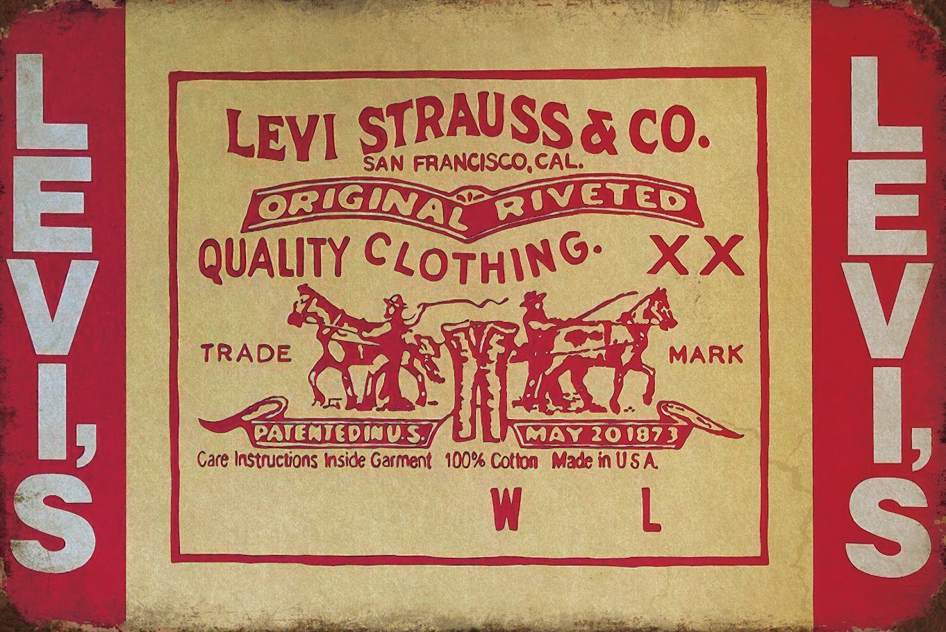 まさLevi's ビンテージ看板 Levi's 看板 【公式通販】