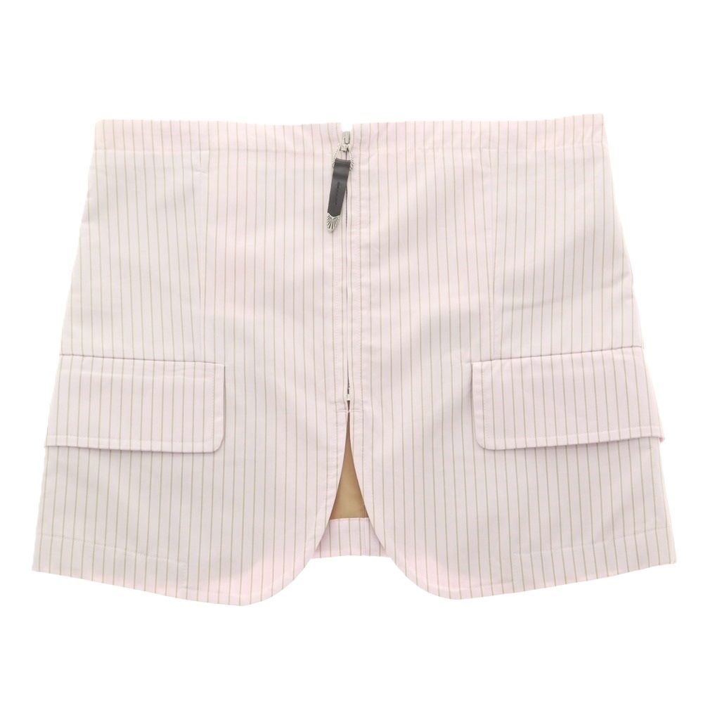  トーガ TOGA コットン ストライプ ジップアップ ビスチェカットソー ライトピンクxベージュ サイズS レディース ビスチェ ベスト ジレ ビスチェ