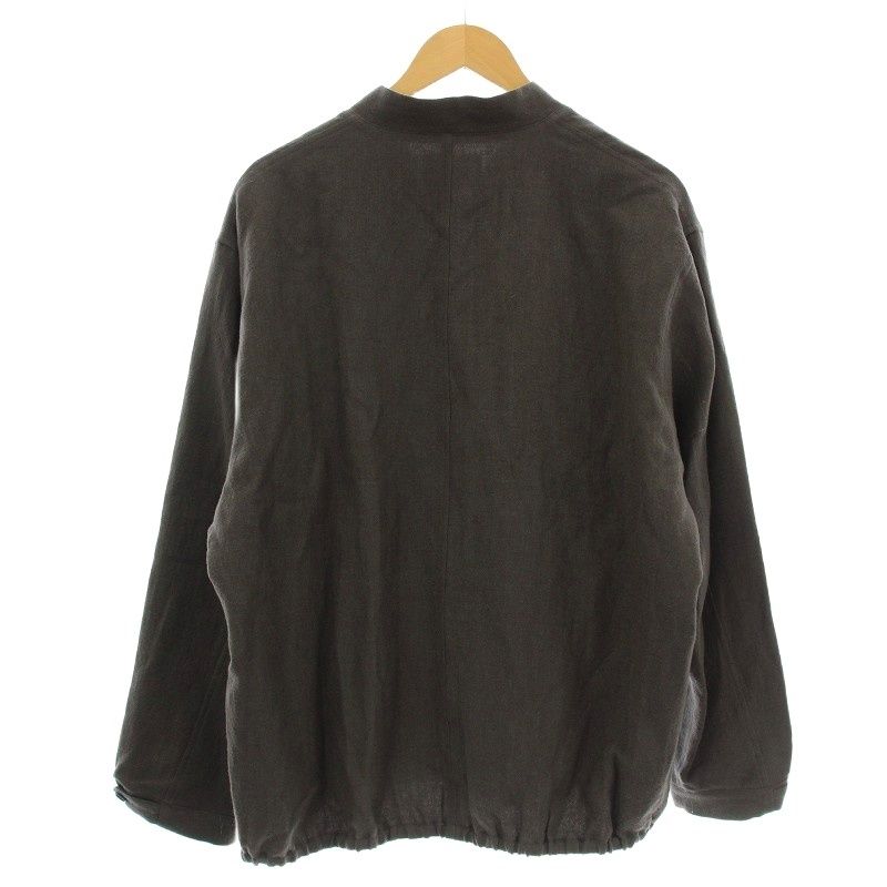 スティルバイハンド STILL BY HAND リネンウールライトブルゾン リネン混 スナップボタン ジャケット 46 グレー BL05243 G