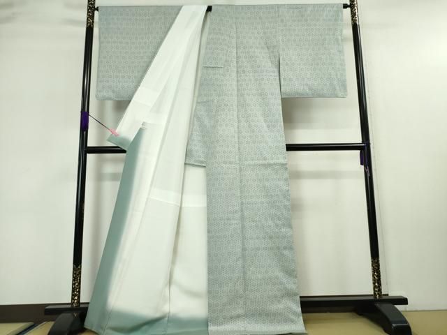 平和屋本店●最高級　人間国宝　北村武資　経錦　紬　七宝紋　染の近江謹製　反端・紙タグ付き　逸品　DZAA5764kh5 平和屋本店○最高級 人間国宝 北村武資 経錦 紬 七宝紋 染の近江謹製