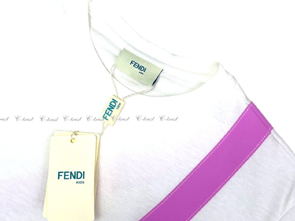 FENDI ロゴ Tシャツ キッズ 3A FFロゴ 蛍光 色 FENDI KIDS 3A（100cm