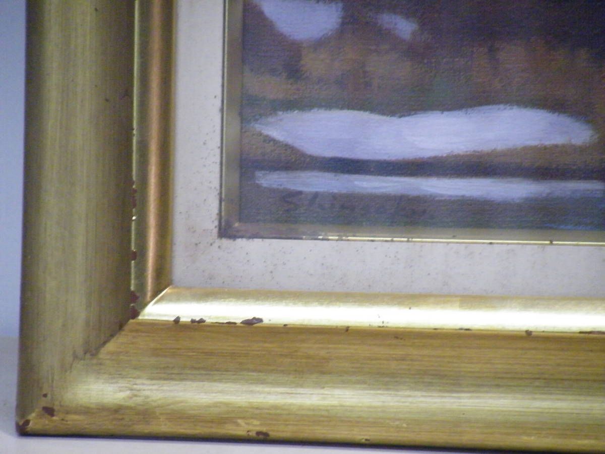 油絵 雪の湯殿山 山絵 額付 【佐藤辰作】洋画家 □A-1564 - メルカリ 