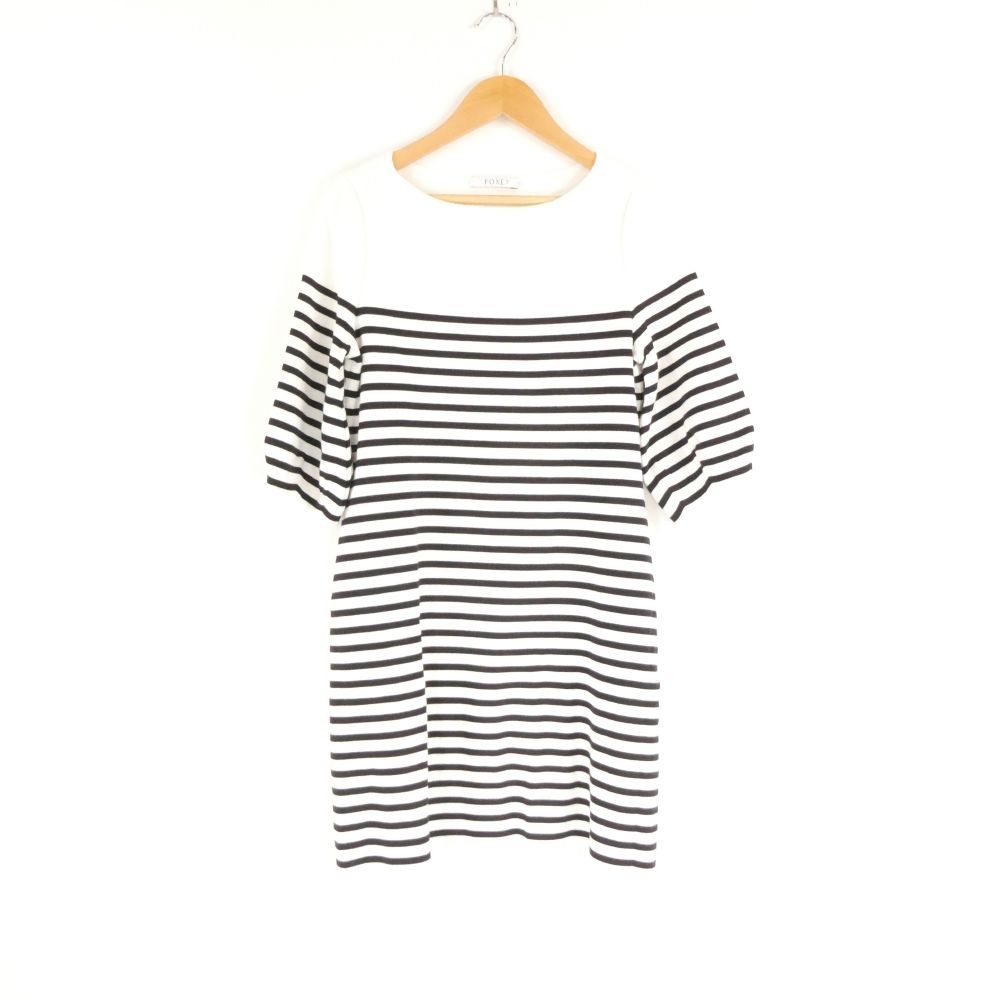 FOXEY フォクシー 26863 ボーダーチュニック 38 レーヨン 他 五分袖 レディース AY7172A77