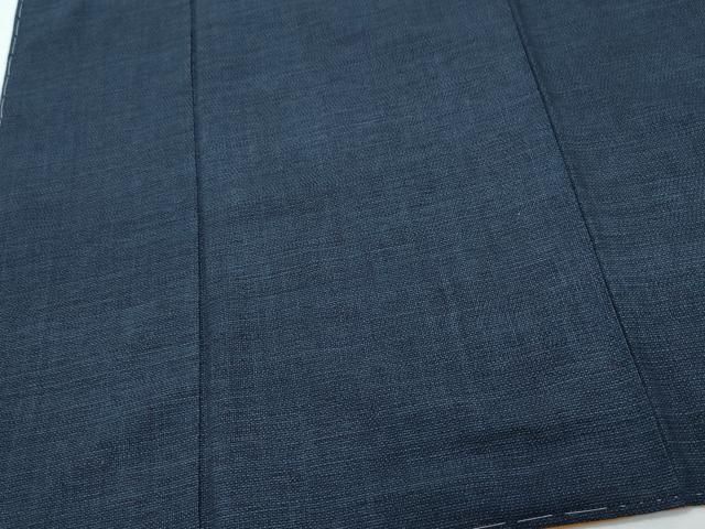 平和屋着物○綿薩摩 東郷織物謹製 手織 160亀甲 實篤 永江明夫(正藍染  
