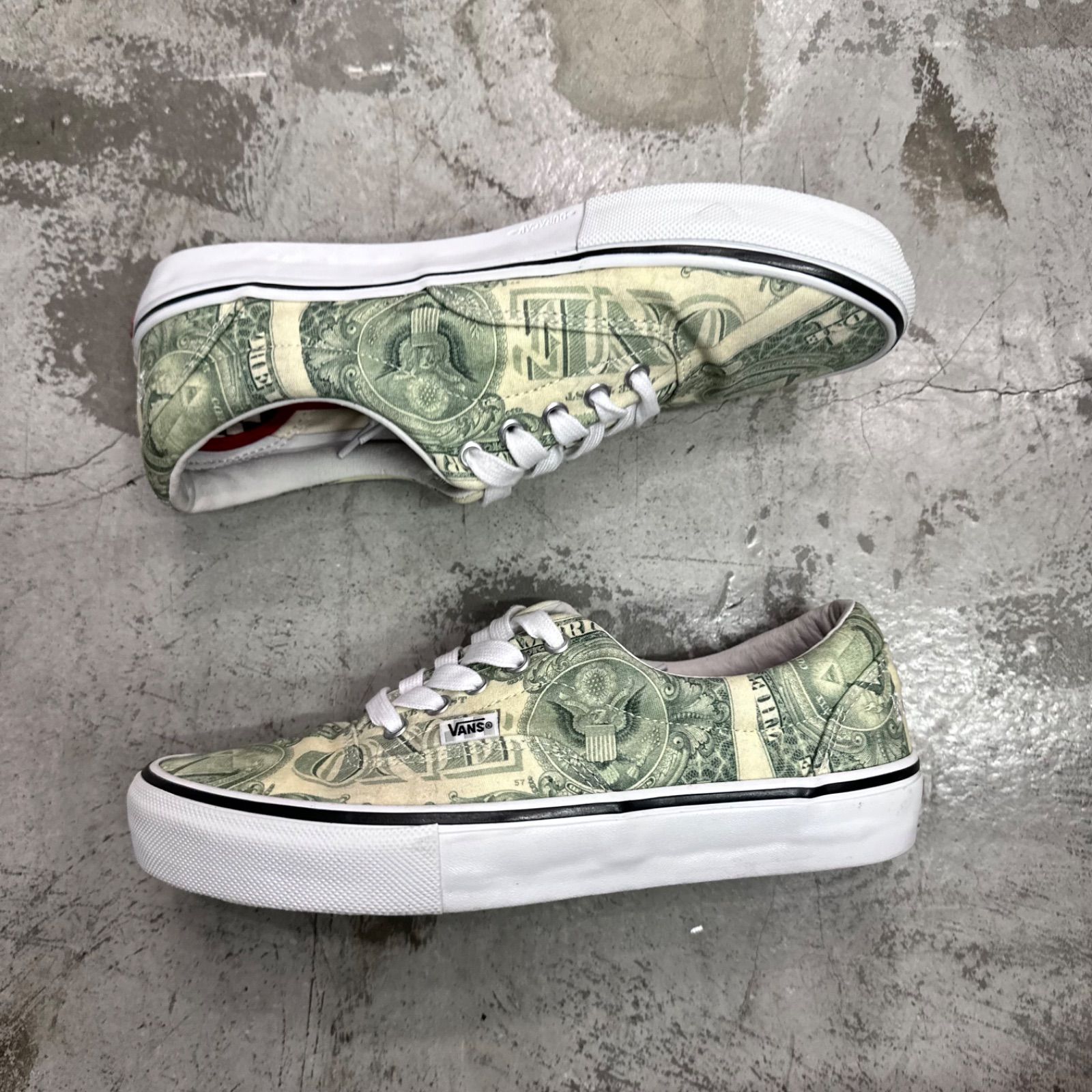 値下げSupreme Vans Dollar Era シュプリームバンズコラボ Supreme × VANS 23SS Dollar Era ドルエラ ローカットスニーカー