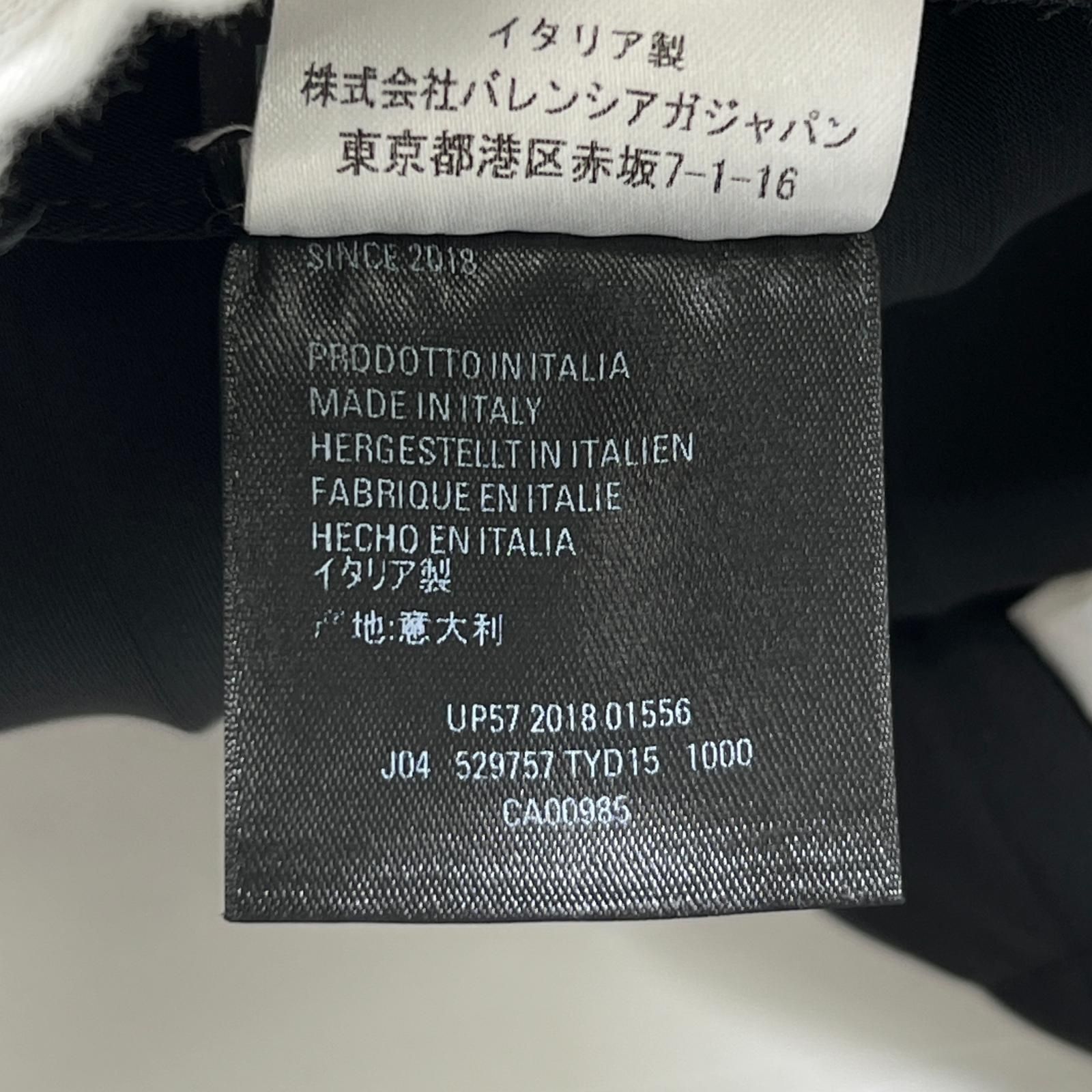 ▲BALENCIAGA バレンシアガ 529757 アシンメトリー プリーツ バックロゴ スカート ブラック 36 イタリア製 レディース SIROKUMA-CORPORATION_COM