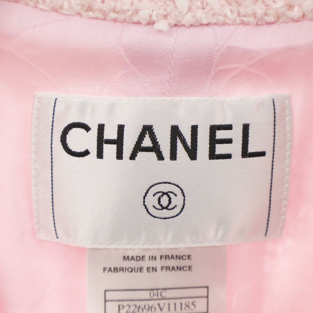 CHANEL (シャネル) ツイード ジャケット ピンク #36 ココボタン  