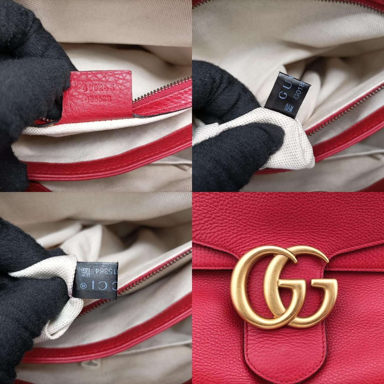 グッチGucciGGマーモントレッドレザー400245G018815364