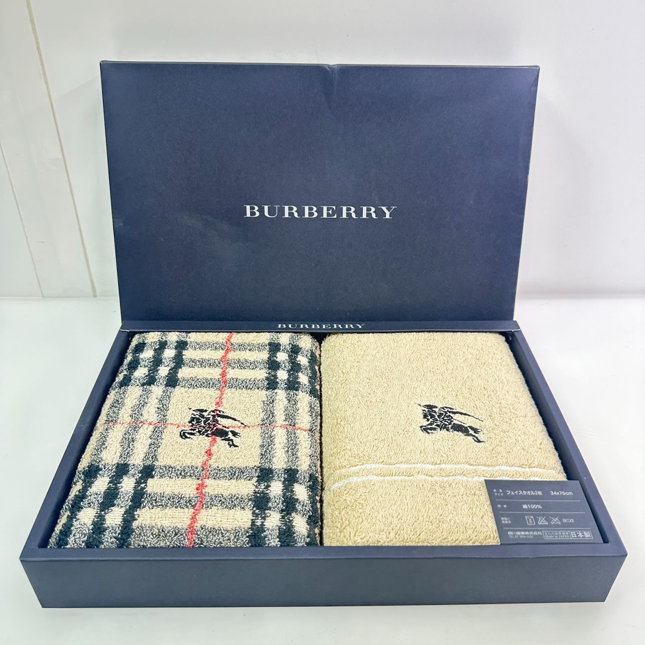 BURBERRY タオルセット チェック柄 2枚セット バーバリー - メルカリ