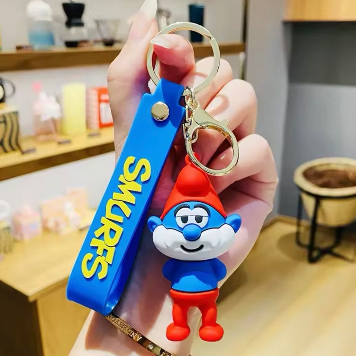 スマーフクラウチーキーホルダーストラップ スマーフクラウチーキーホルダーストラップ スマーフクラウチー