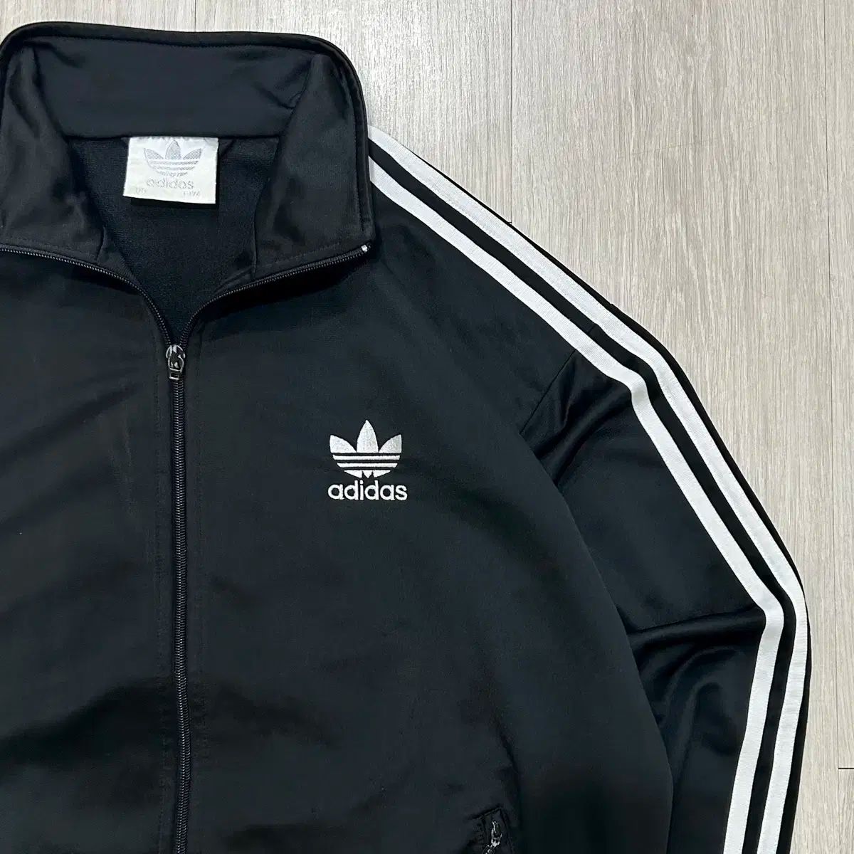 80s adidas アディダス ファイヤーバード トラックトップス ジャージ 黒 100 L