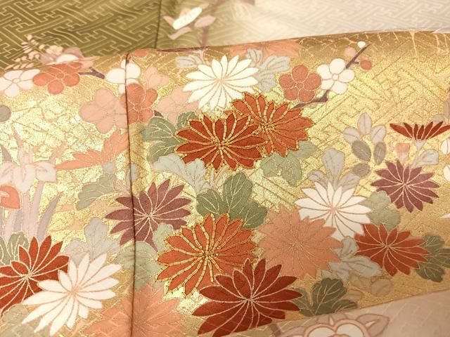 平和屋着物○十日町老舗ブランド 吉澤友禅 吾妻徳穂 訪問着 駒刺繍 霞