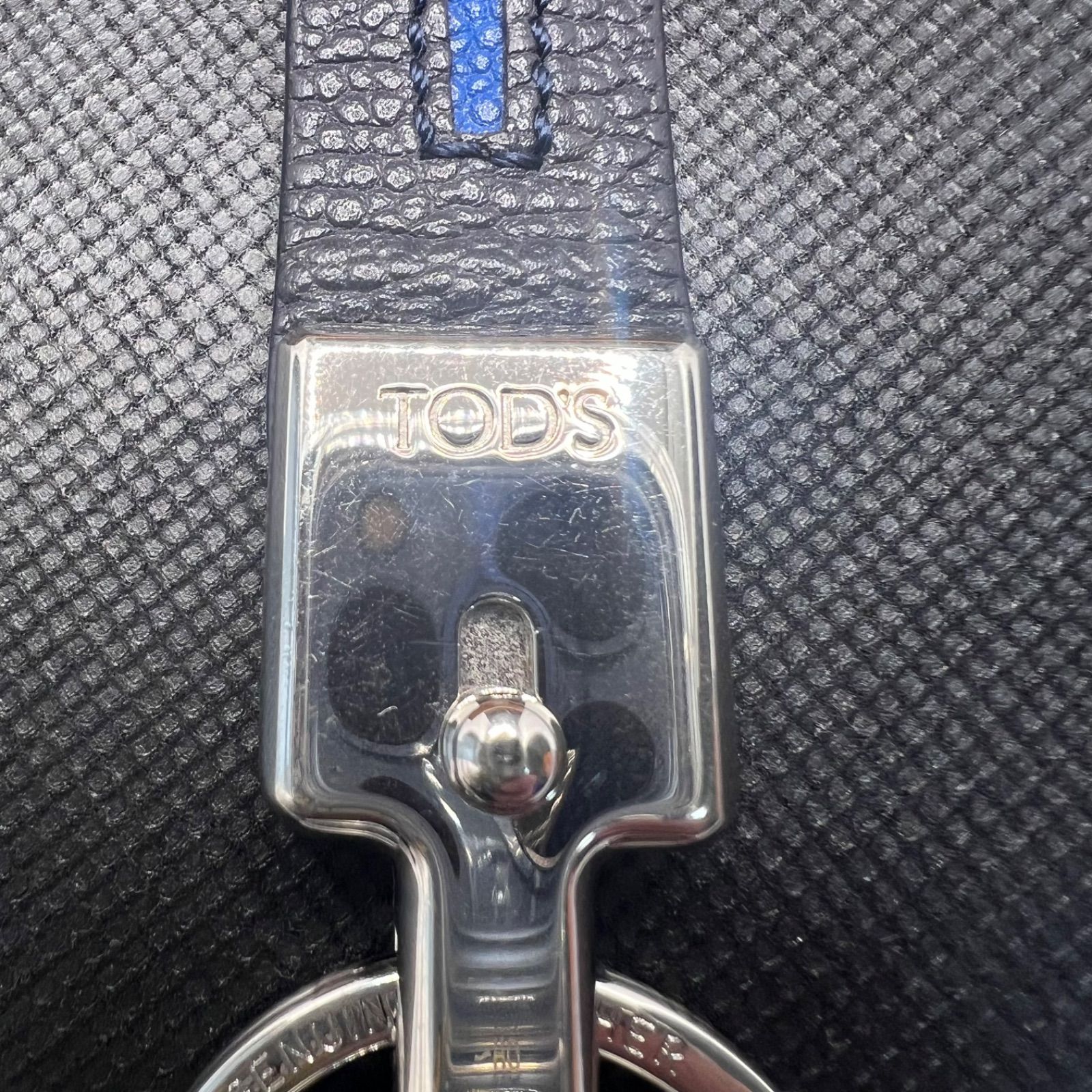 TOD'S トッズ キーホルダー キーリング レザー ブラック 箱付き