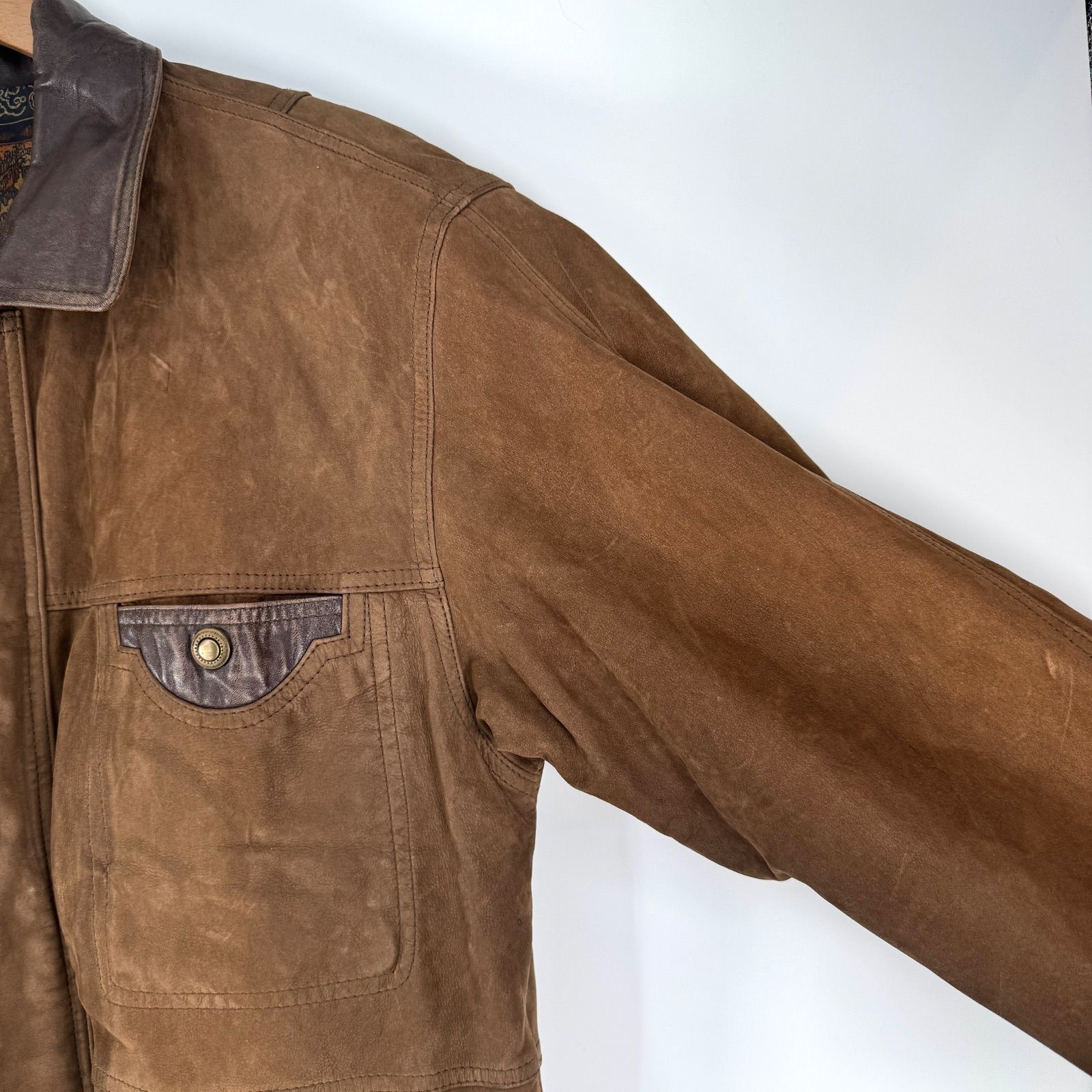 00s ヴィンテージ 牛革 本革 レザージャケット L ブラウン メンズ 古着