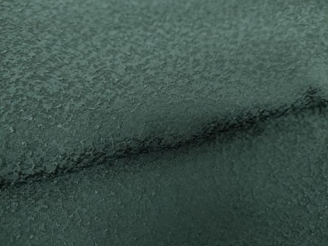 平和屋着物○本草木染作家 瑞寶 色無地 紋意匠 深緑色 正絹 逸品