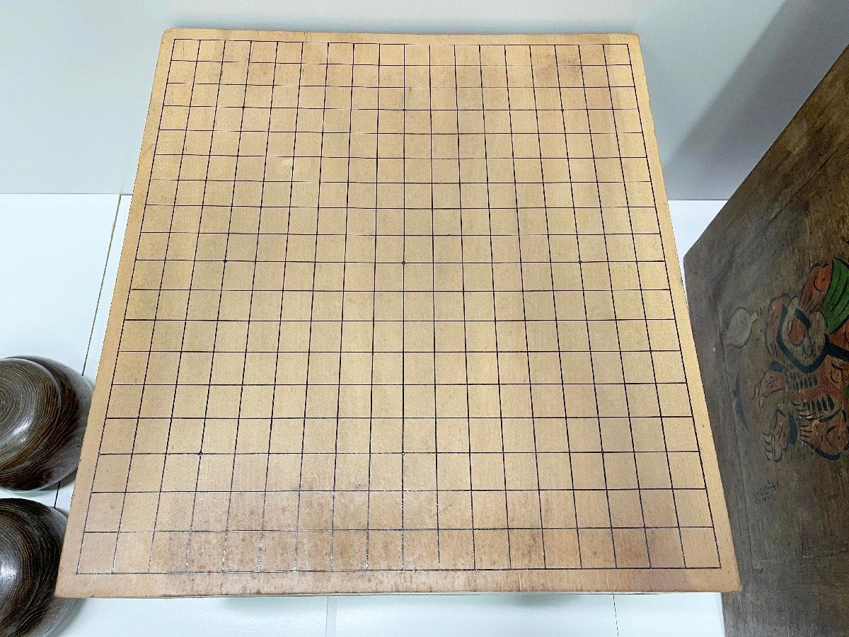 □囲碁セット 碁盤 碁石 脚付き 本榧 ボードゲーム はまぐり
