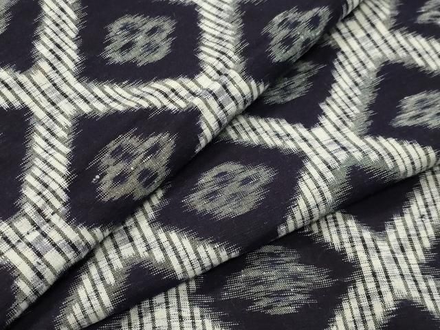 平和屋着物▽久留米絣 単衣 菱吉祥文 綿 逸品 CAAQ9590th