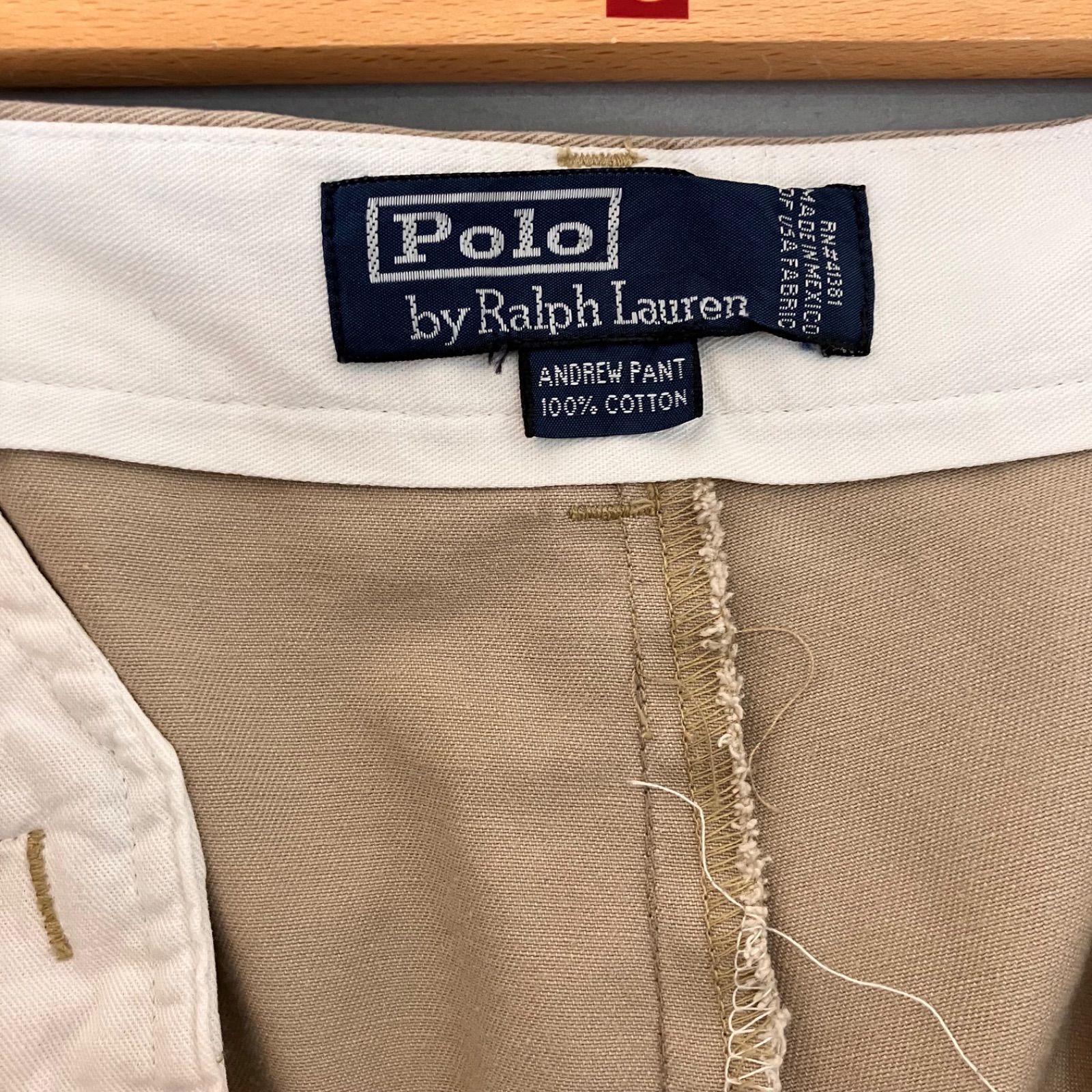 90's POLO by Ralph Lauren ポロ バイ ラルフローレン ポロチノ チノパン アイボリー〜ライトベージュ メンズ サイズ W34  L29 - メルカリ