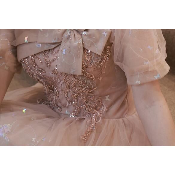 【即日発送】大きいサイズ♡シャンパン色のイブニングドレス♡パール♡半袖♡XL 楽天市場】送料無料 イブニングドレス シャンパン色 ロング