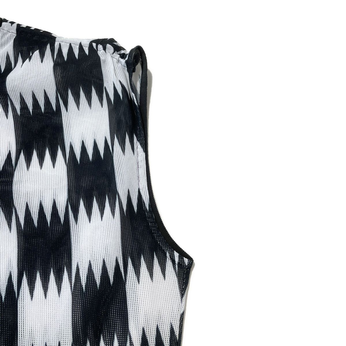 中古 レディース ワック WAAC ノースリーブ 2(M) 黒×白 ブラック