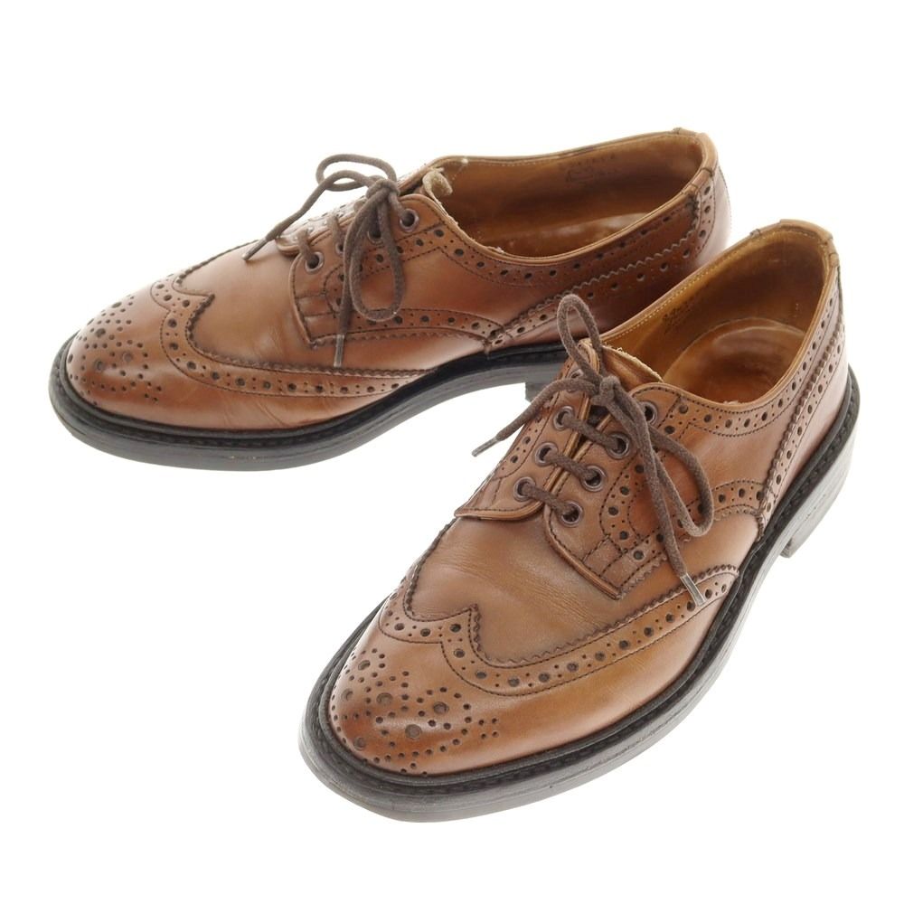 トリッカーズ Tricker s 5633 BOURTON ウイングチップ シューズ ブラウン サイズ7 Fitting5 メンズ