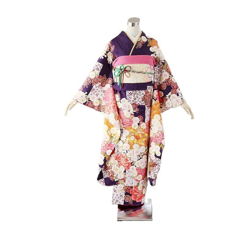 振袖 身長147-162cm 紫 pu-015