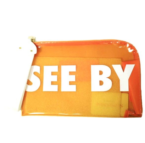 新品 SEE BY CHLOE シーバイクロエ PVC CLUTCH BAG ポリ塩化ビニール 
