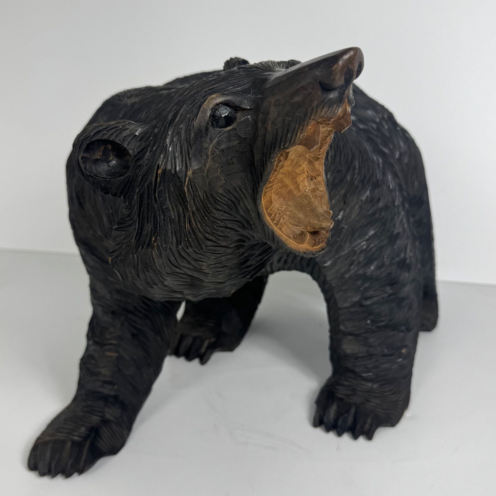 良品　北海道　木彫り　熊　銘あり　政広作　レア！ Amazon.co.jp: 良品 北海道 木彫り 熊 銘あり 政広作 レア
