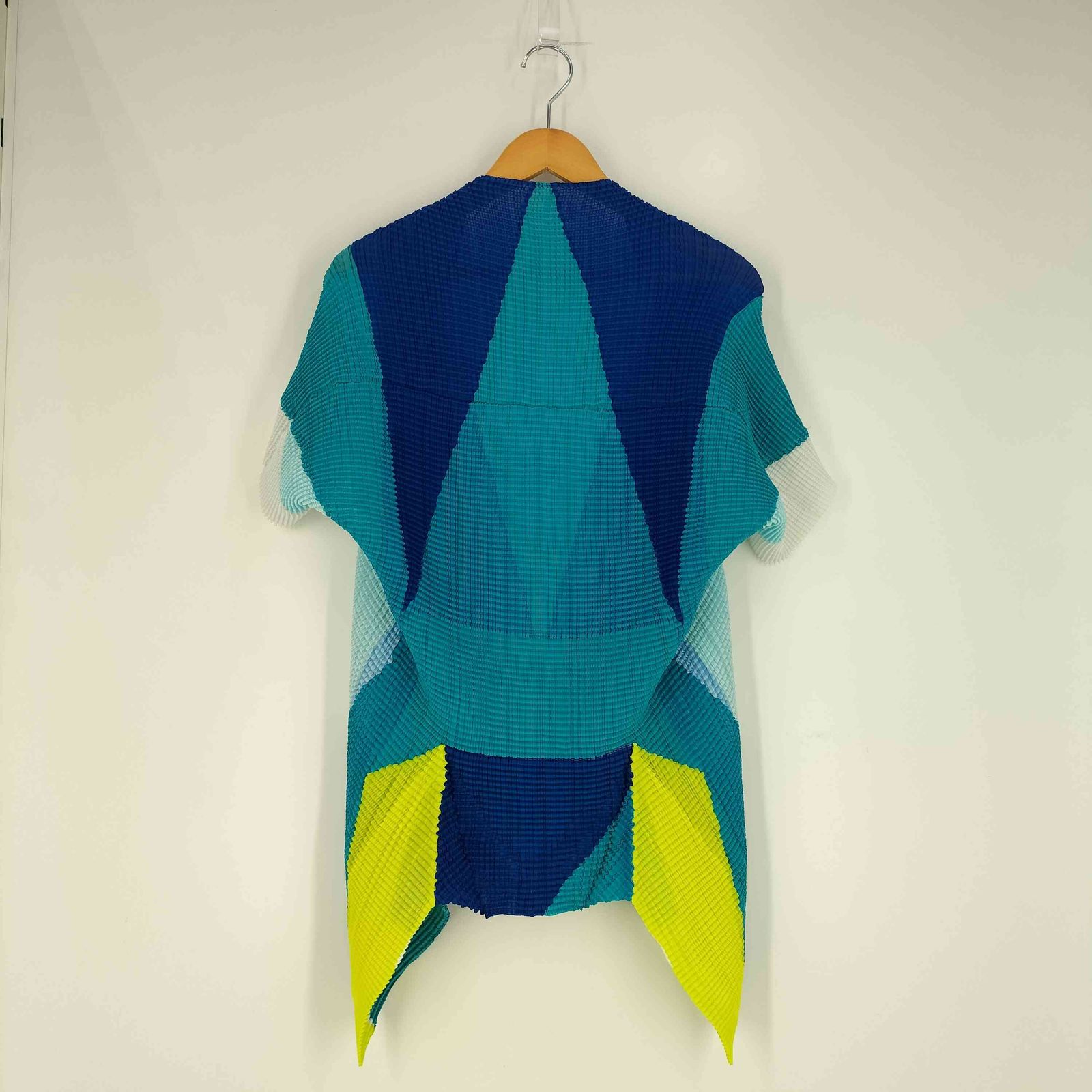 イッセイミヤケ ISSEY MIYAKE マルチカラー プリーツ カーディガン