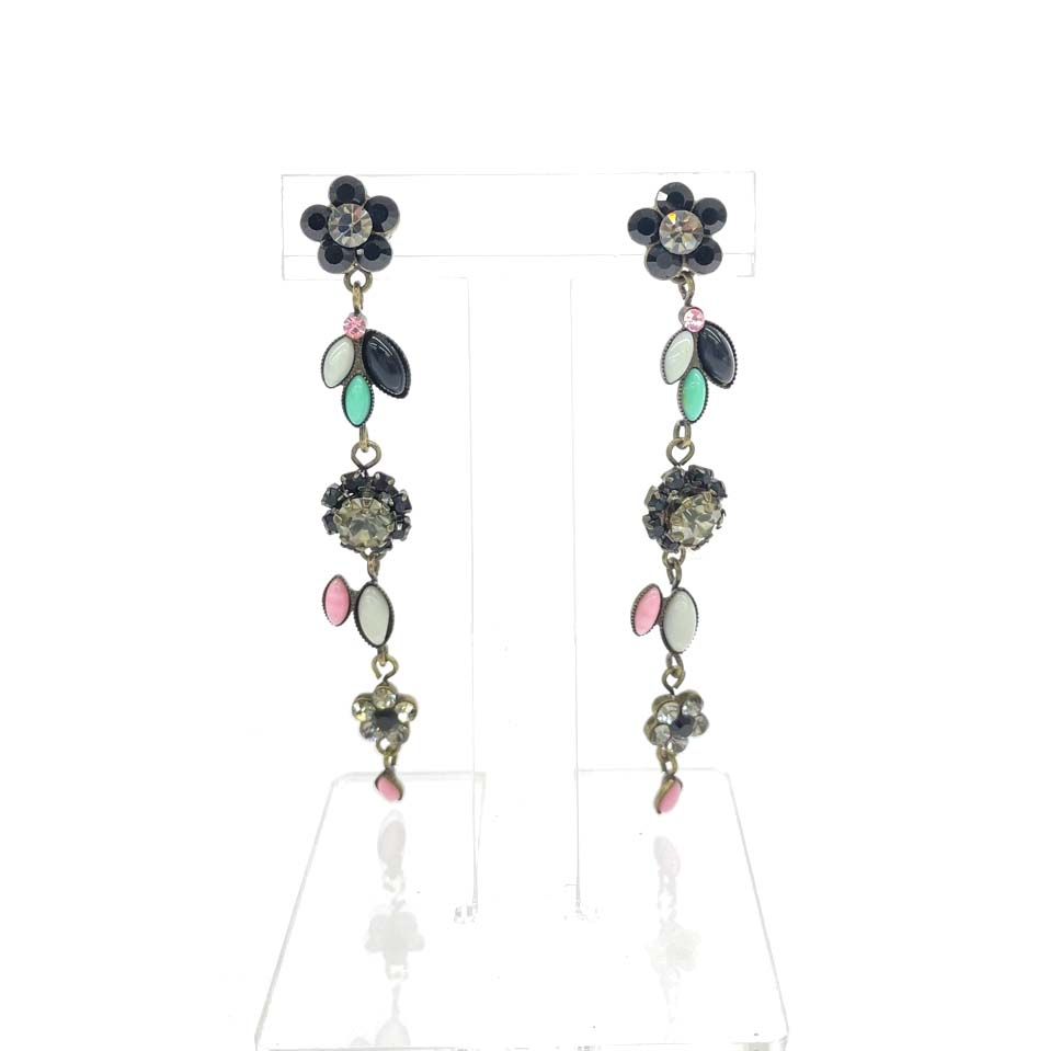 Les Nereides レネレイド ピアス フラワーモチーフ カラーストーン