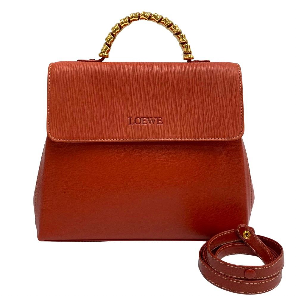 極 美品 保存袋付き LOEWE ロエベ ロゴ ベラスケス ツイストハンドル 