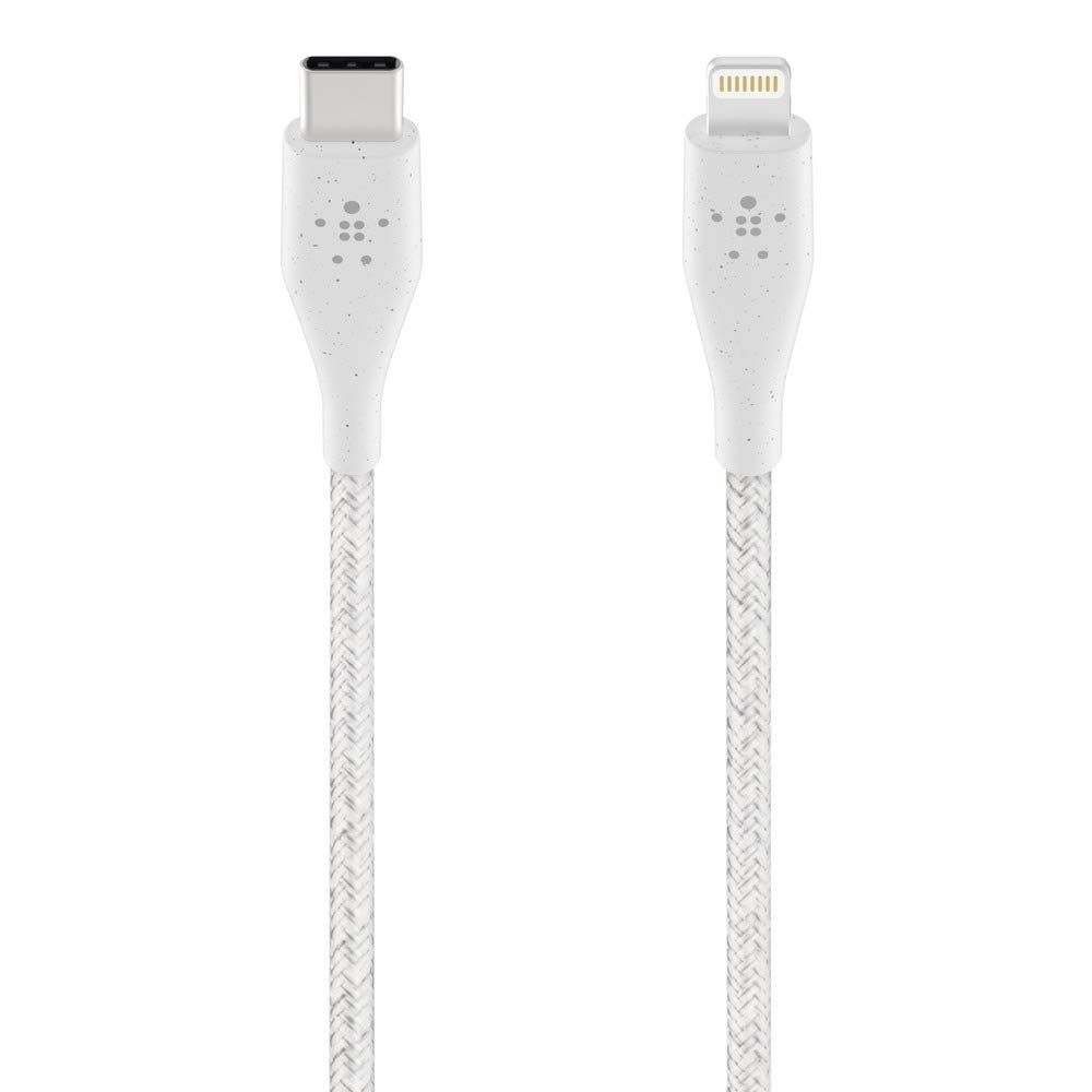 Belkin USB-C to ライトニングケーブル iPhone 13 mini / Pro / Pro Max / 12 / SE / 11 / XR 対応 急速充電 超高耐久 MFi認証 PD対応 1.2m ホワイト DuraTek Plus F8J2
