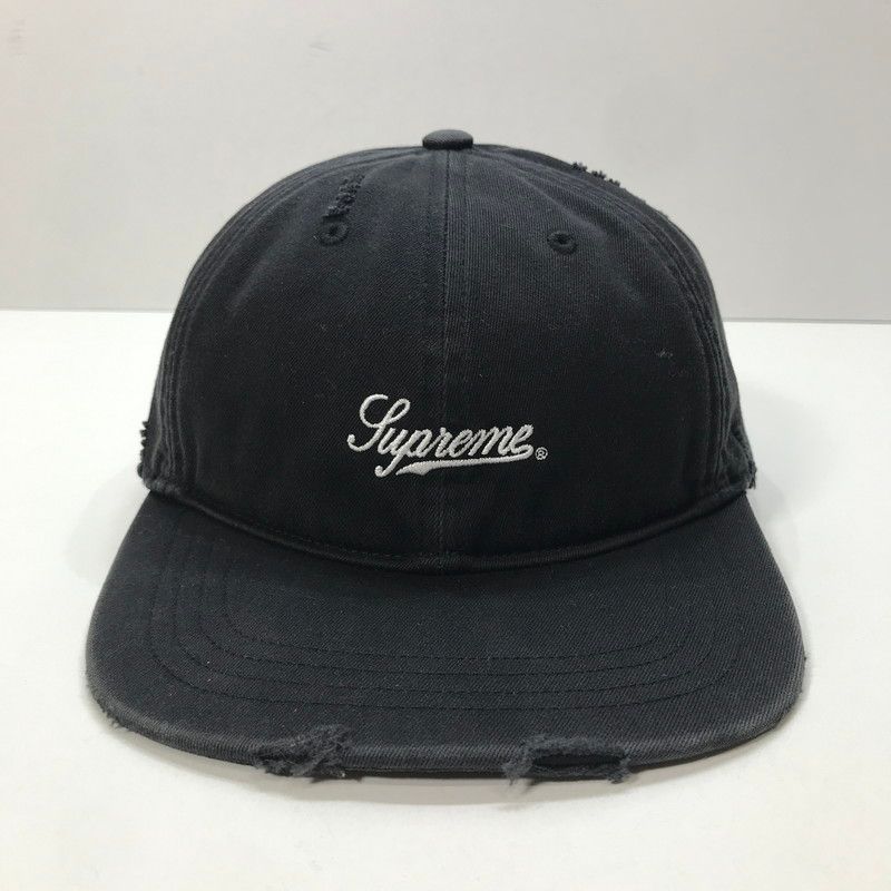 品 SUPREME シュプリーム DISTRESSED SCRIPT 6-PANEL CAP ディストレスト スクリプト 6パネル キャップ 帽子 149-251021-mh-10-fuz