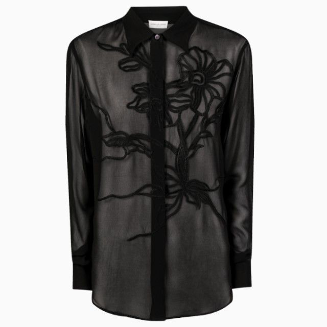 新品DRIES VAN NOTEN ブラウス　36 DRIES VAN NOTEN 【値下げ】DRIES ブラウス ネイビー サイズ：36