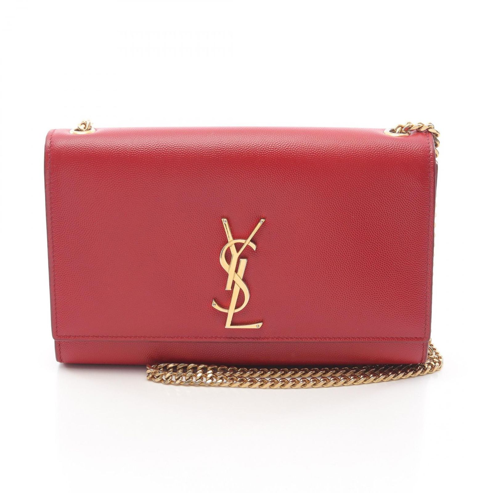 サンローラン SAINT LAURENT ショルダーバッグ ケイト レッド レザー ケイト ミディアム レディース Used A