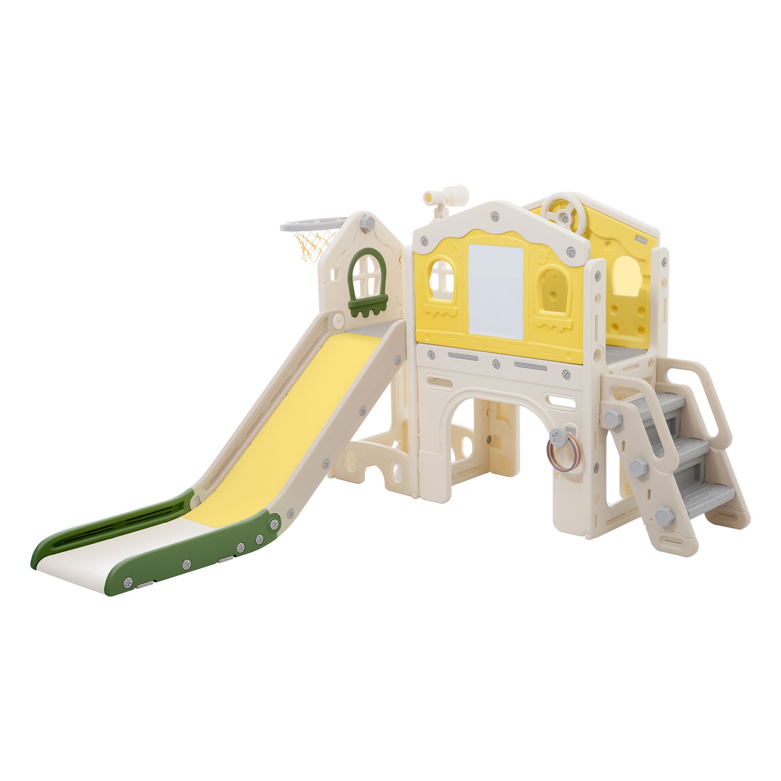 15 割 滑り台 すべり台 お絵描きボード 遊具 室内 折りたたみ 組立簡単 室内遊具 大型遊具 すべりだい スウィング キッズパーク バスケットゴール 屋内 家庭用 キッズ 男の子 女の子 イエロー