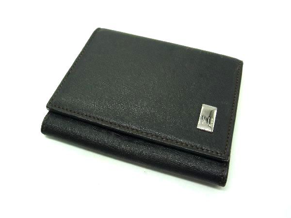 dunhill ダンヒル レザー コインパース コインケース 小銭入れ メンズ ブラック系 DG7404