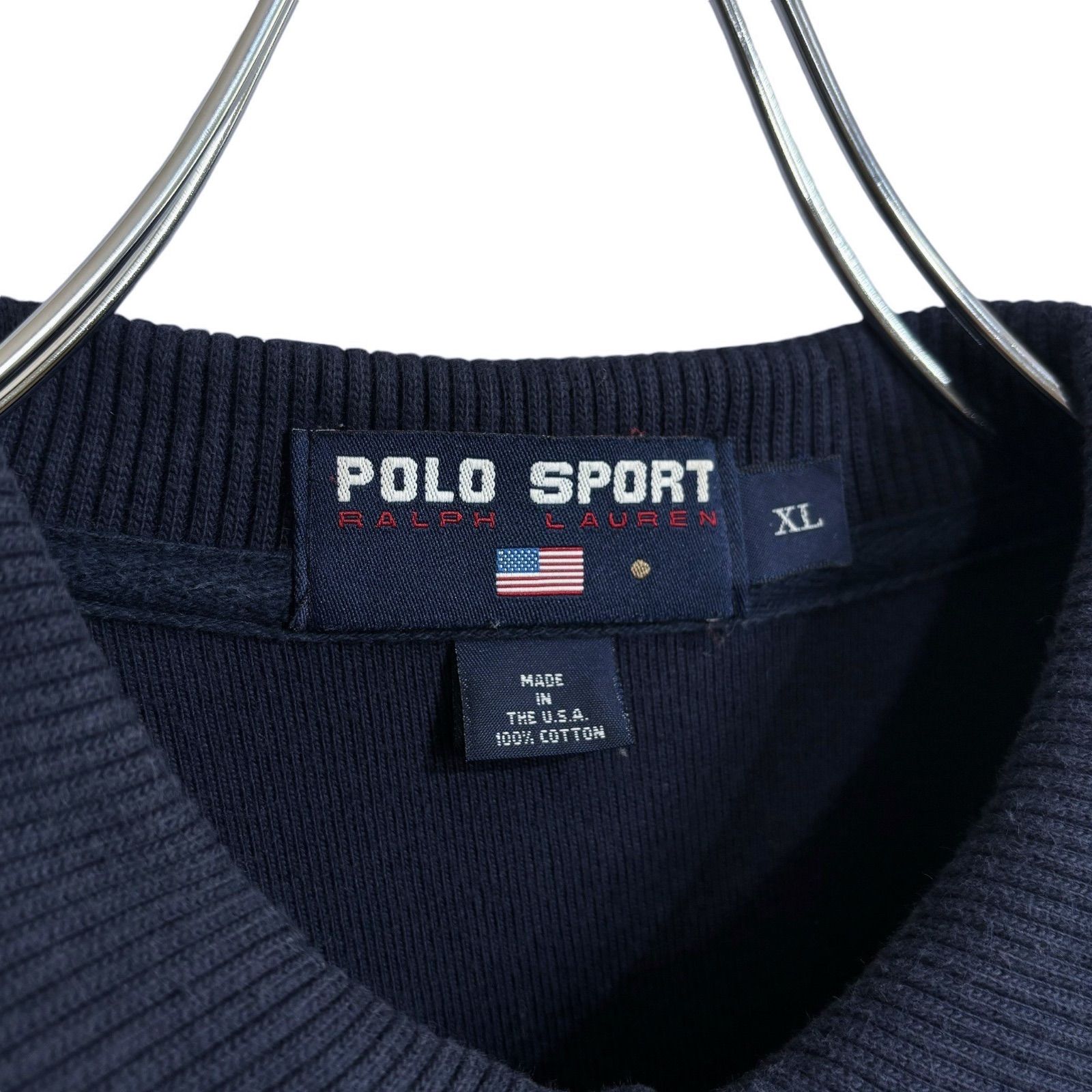 90s POLO SPORT-RL Made in USA L/S sweat polo shirt - メルカリ