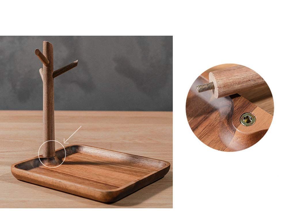 Sakulaya 木製 キースタンド 胡桃の木製キースタンド 小物入れ 小物