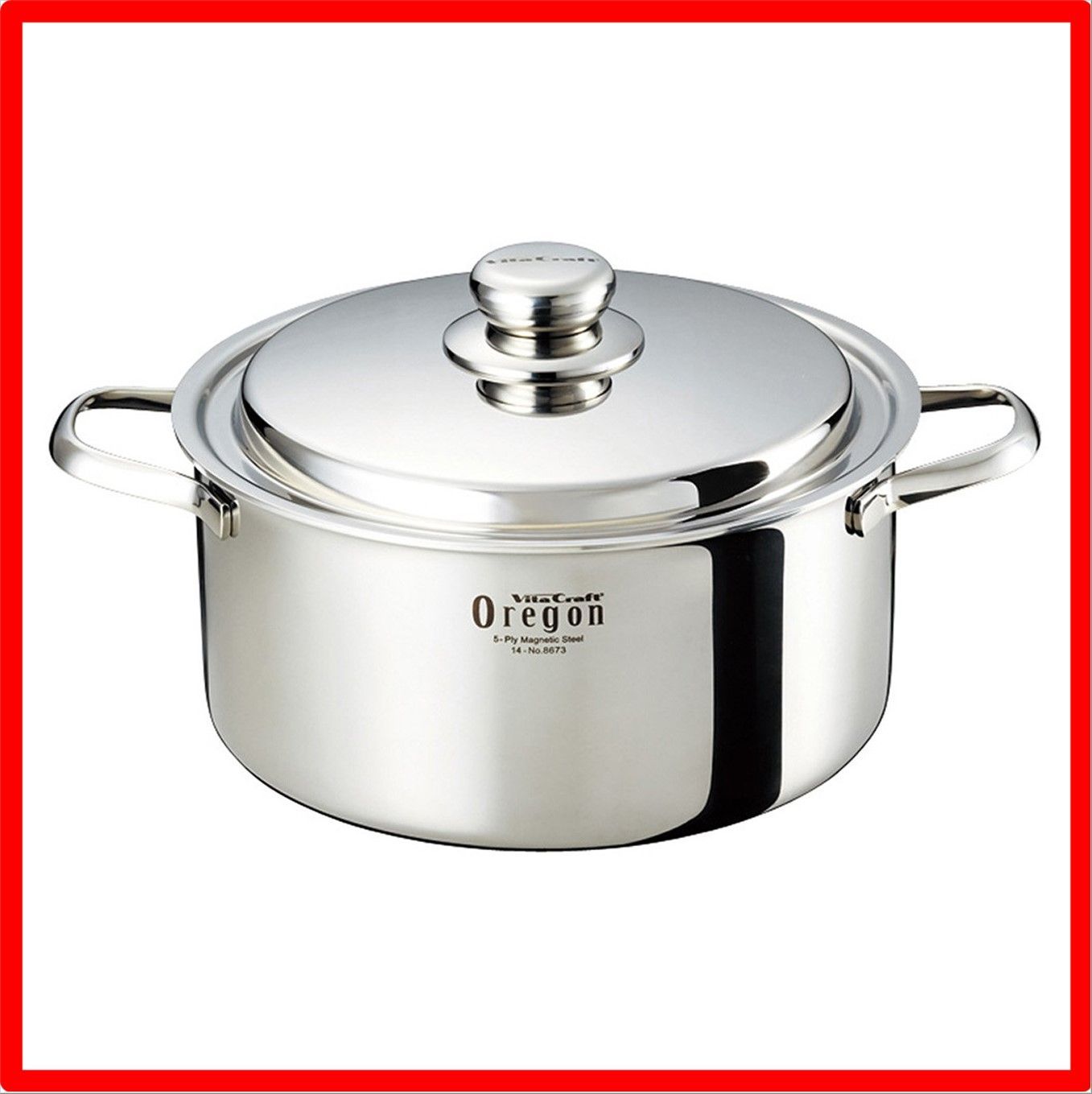 キッチン・食器 【送料無料 】PatternName: 両手鍋 24cm ビタクラフト 両手鍋 オレゴン 24cm レシピ付 8673 シルバー