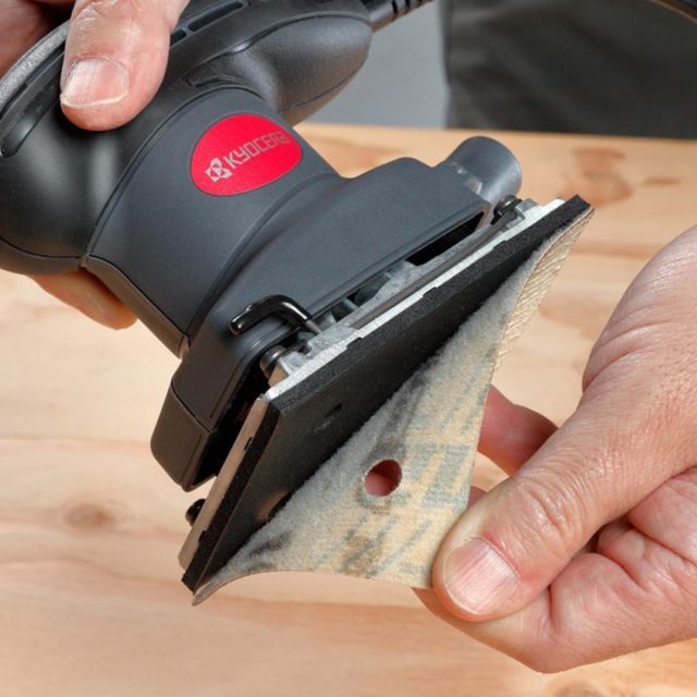 京セラ 旧リョービ ミニサンダー AS555M マジック式 クランプ式 マイクロスティックパッド ソフトグリップ