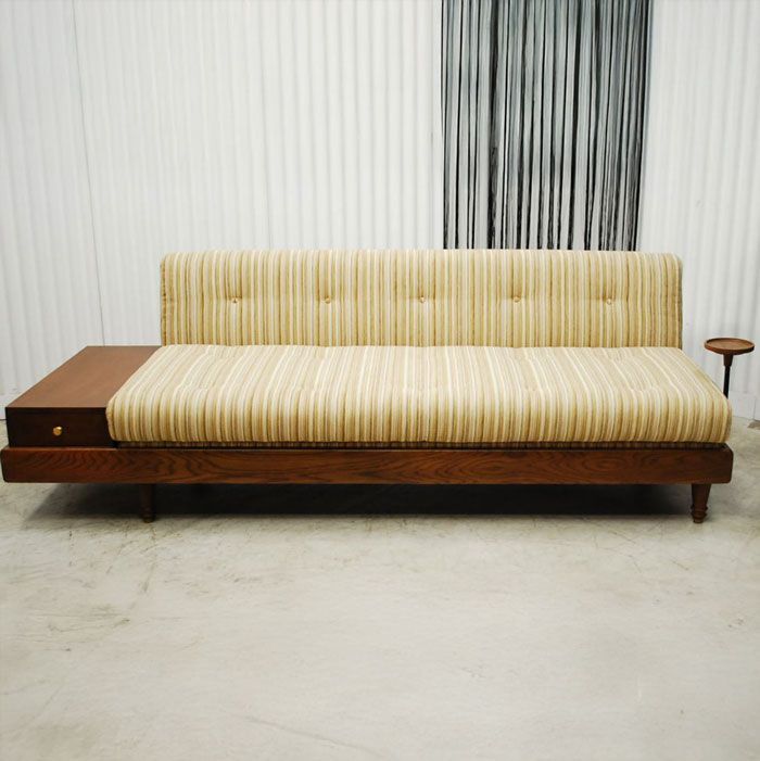 アウトレット 現品限り 一部送料無料 展示品 北欧調モダン ファブリック ワイドソファー 収納 ミニテーブル付 ブルック 220316-ブルック3ｐ