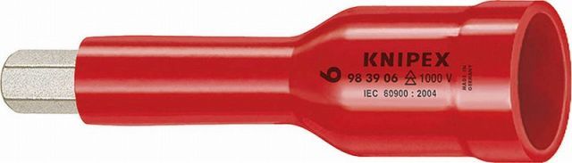 クニペックス(KNIPEX)絶縁ヘキサゴンビットソケット6mm差込角1/2 9849-06